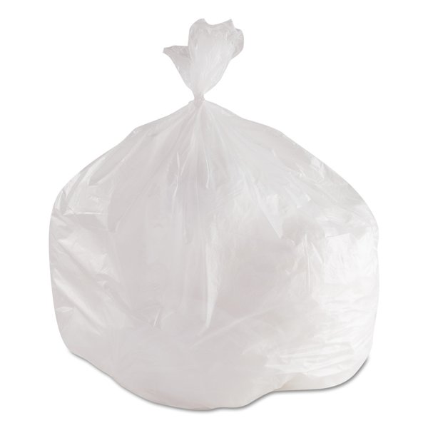 Inteplast Group 56 gal Trash Bags, 43 in x 48 in, Extra Heavy-Duty, 22 microns, Natural, 200 PK S434822N